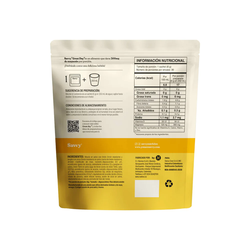 Great Day Limón Gingerine 30 Sachet Doy Pack 2