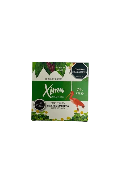 Barra de Chocolate 74% Pequeño Verde 40 gr