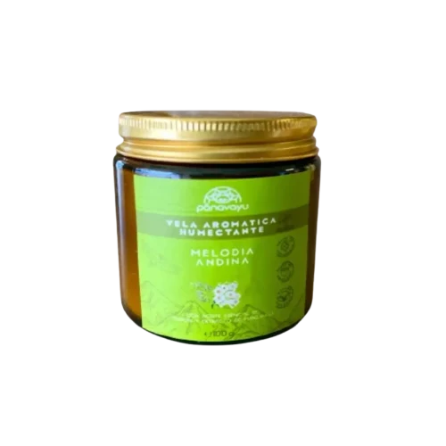 Vela Aromática Humectante Melodía Andina vidrio 100g