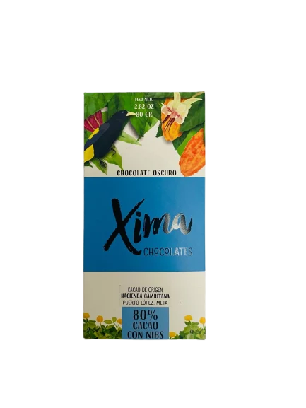 Barra de Chocolate 80% con NIBS Grande Azul 80 g